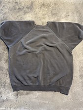 Vtg 1950/60s Short Sleeve Raglan Crewneck Sweatshirt Black Sun Faded Distressed