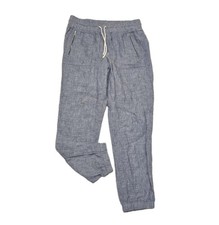 Athleta Women's Cabo Linen Jogger Pant Chambray Blue Size 8 Casual Lounge