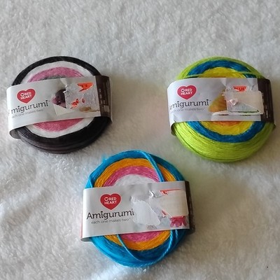 Red Heart Amigurumi Yarn Cakes Lot Super Fine 1 Acrylic Multicolor Gradient
