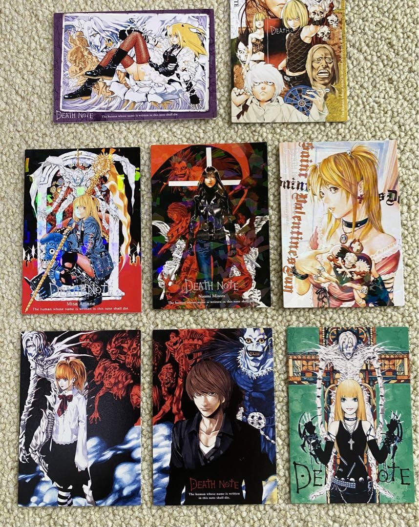 Death Note Rare Trading Card Set - Misa Misa, Light Yagami, Naomi