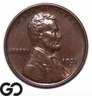 1931-S Lincoln Cent Wheat Penny, Choice AU+ Better Date San Francisco Issue