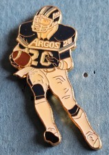 1989 Toronto Argonauts # 20 running player CFL football pin made by Ultra