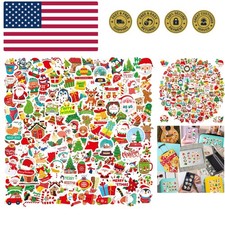 120PCS Christmas Stickers, Stocking Stuffers for Kids, Non-Repeating Vinyl Wa...