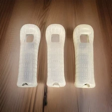 Lot of 3 OEM Official Nintendo Wii Remote Silicone Gel Cover Grip Sleeve