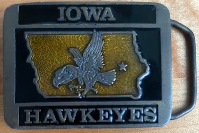 Vintage - 1981 - Iowa Hawkeyes - Belt Buckle By Tapco