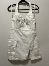 Urban Outfitters Jenny Denim Halter Bustier Mini Dress Women's Size Large