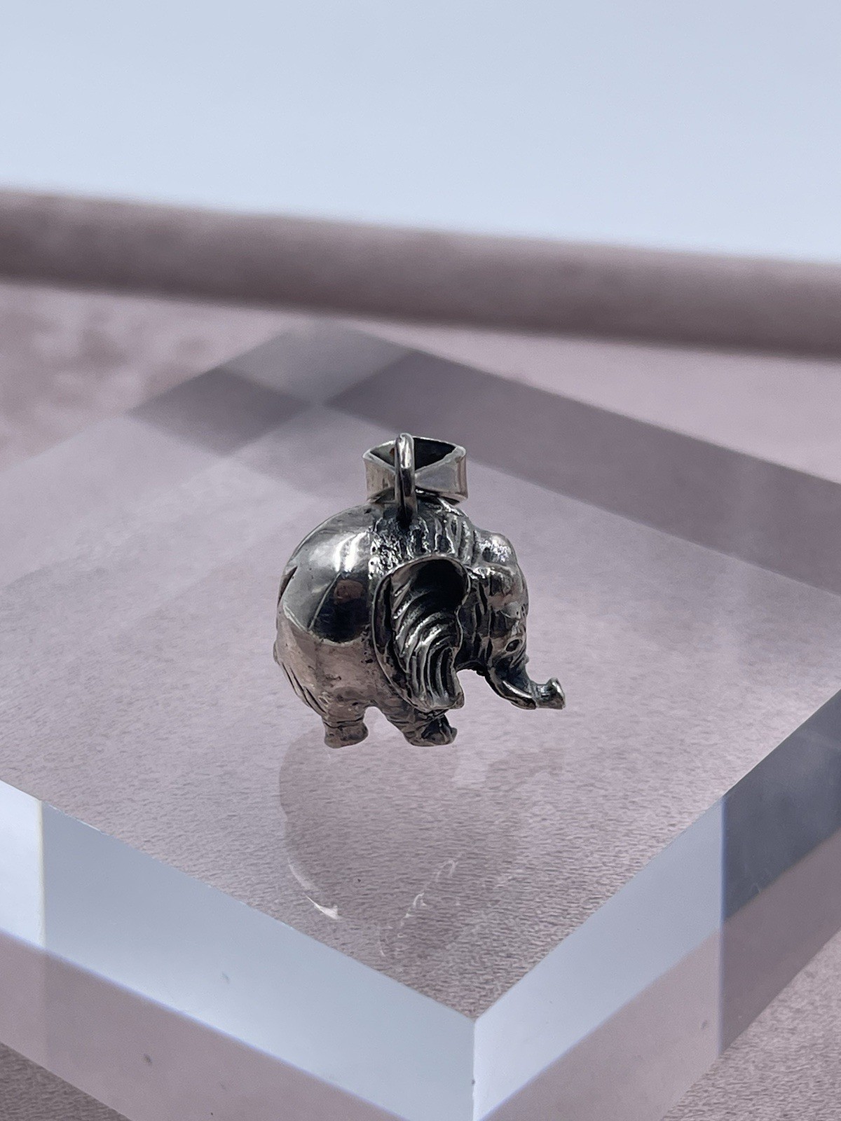 Vintage Authentic Solid elephant 925 Sterling Sil… - image 5