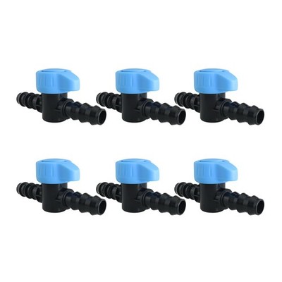 YHXiXi 6PCS Drip Irrigation 1/2 inch Barbed Valve Shut Off Valve Fits for 1/2...