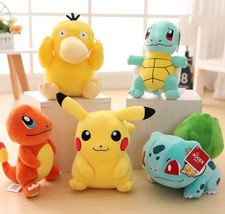 Pokemon Plush 20cm Pikachu Charmander Bulbasaur Squirtle Psyduck Stuffed Toy