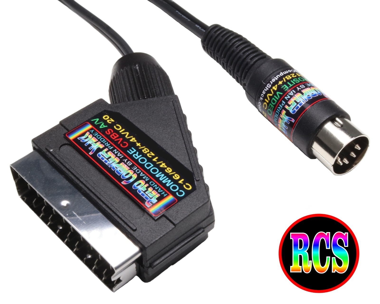 Commodore 64, C64, C128,Plus 4,VIC 20, High Quality SCART lead TV Video Cable