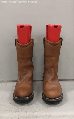 Rocky FQ0002785 11'' Wellington RWP Waterproof Brown Leather Work Boots Size 9W