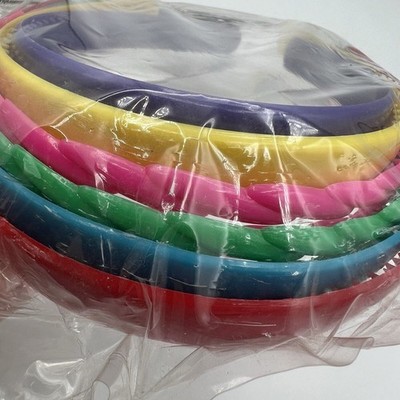 Pack 6 Vintage NOS Color Mates Headbands Hair Bands 80s 90s Props Costumes