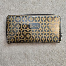 Harrod's Portafoglio Geometrico Oro/Nero Cerniera