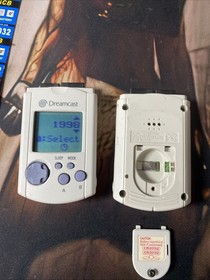Lot of 2 Sega Dreamcast VMU's (HKT-7000) w/ NEW BATTERIES