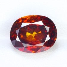 8.11 Ct AAA Perfect Oval 11.9 x 9.5 MM 100% Natural Orange Red Spain Sphalerite