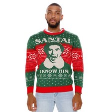 Buddy the Elf Movie Size Small Christmas Sweater Holiday Party Santa I Know Him