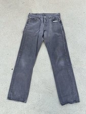 Vintage Levi’s 501 Denim Jeans Black Made In The USA 34x34 Charcoal Gray