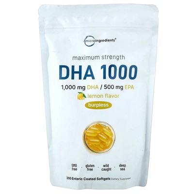 DHA 1000, Lemon, 200 Enteric Coated Softgels