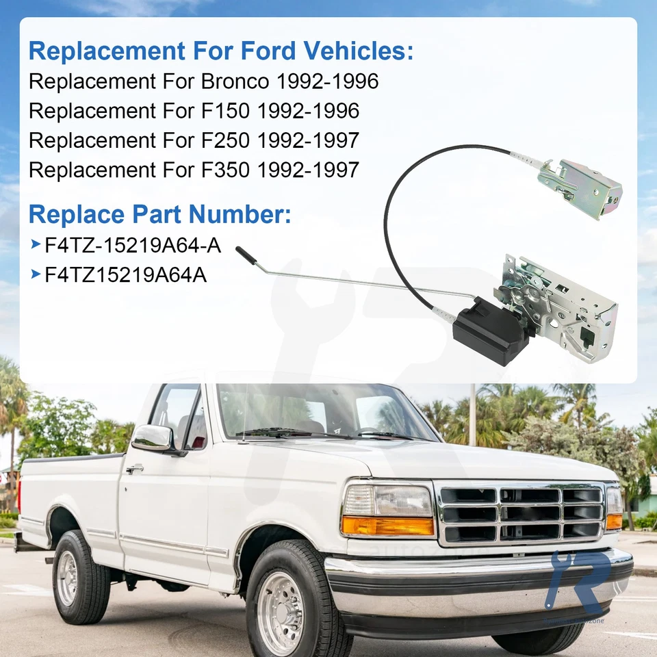 Door Latch Lock & Cable Rod Kit Front Right Passenger For Ford F-Series Bronco Foto 2 de 4