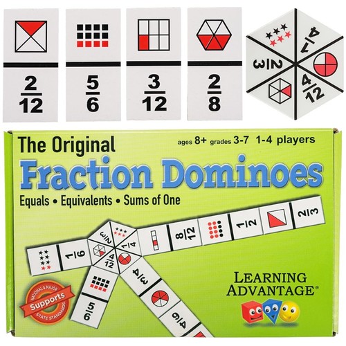 The Original Fraction Dominoes | Homeschool Learning Fraction Game | 45 Domin...