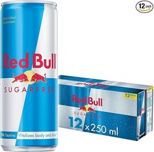 Red Bull Energy Drink Sugar Free, 250 ml (Pack of 12)