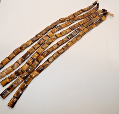 Tiger's Eye 17mm x 13mm Convex Rectangle Beads  (16'' strand)