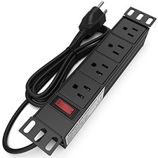 10" Mini Rack PDU - 1U 4 Outlet for 10in Network Cabinet - TP1713  Power