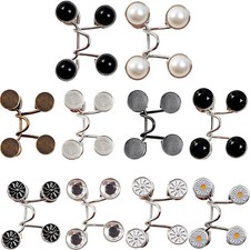 60PCS Pant Waist Tightener, 10 Styles Adjustable Waist Buckle Set, Extra Button