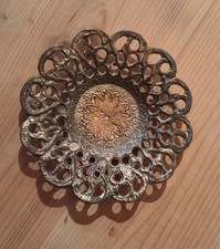 Messingschale klein Bl&uuml;tenform 9cm