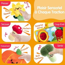 hahaland Jouet Bebe 612 Mois Peluche Fruits légumes Plante Jouet bébé 6 M