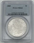 1885 Morgan Silver Dollar PCGS MS64