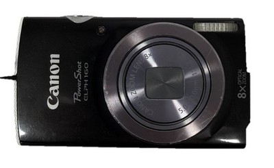 Canon PowerShot ELPH 160 Digital Camera Black Tested 2 Batt. Charger Carry Case
