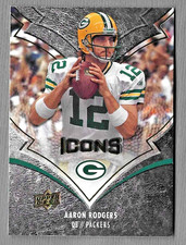 AARON RODGERS 2008 UPPER DECK FOOTBALL ICONS INSERT CARD #5 PACKERS