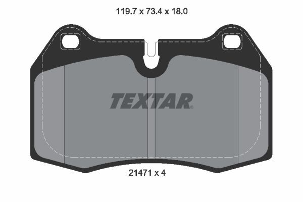 Textar Bremsbelagsatz, Scheibenbremse 2147102 FüR BMW Maserati-image