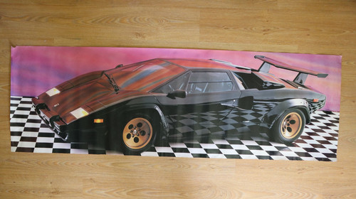 Vtg 1988 Lamborghini Countach Poster Institutional Finance LONG POSTER 74x24