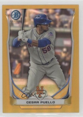 2014 Bowman Prospects Chrome Gold Refractor 6/50 Cesar Puello #BCP34 6z2