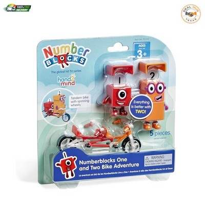 Numberblocks One and Two Bike Adventure, Cartoon Action Figure Set, Toy Figur...