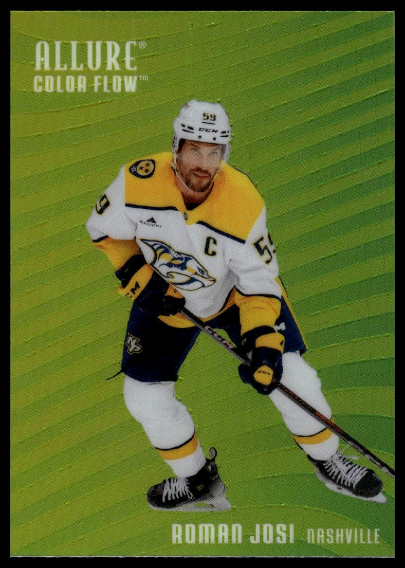 2025-26 Upper Deck Allure #CF-2 Roman Josi Color Flow Yellow-Green