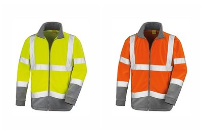 RESULT Fleecejacke Sicherheit Arbeit Beruf Neon Schutz Reflektor S-4XL 33 NEU