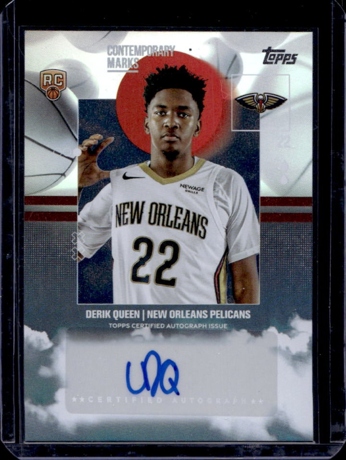 2025-26 Topps Derik Queen Contemporary Marks RC Rainbow Foil Rookie Auto #CM-DQ