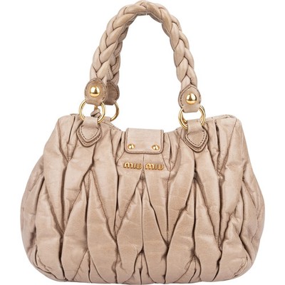 Miu Miu Quilted Leather City Handbag Bag