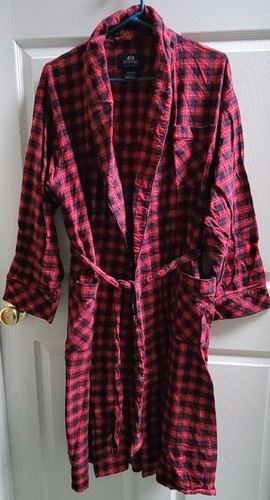 Men's Red and Black Robe One Size