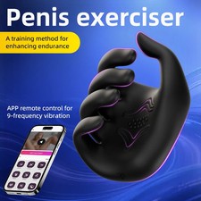 Electric-Male Penis Extender Trainer Enlargement-Delay Ejaculation Glans Sleeve