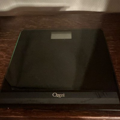 Ozeri WeightMaster Digital Glass Bathroom Scale, Modern Style, Black