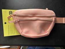 NWT All in Motion Premium Belt Bag Pink Faux Neoprene Water Repellent