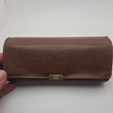 Valentino Les Lunettes Brown Leather Eyeglasses Sunglasses Case