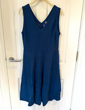 Seraphine Maternity Sleeveless V-Neck Fit & Flare Stretch Knee Dress UK 14
