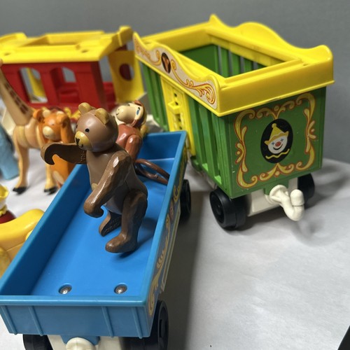 VTG 1974–76 Fisher Price #991 Little People Circus Train Set 15 Pcs - Picture 9 of 24