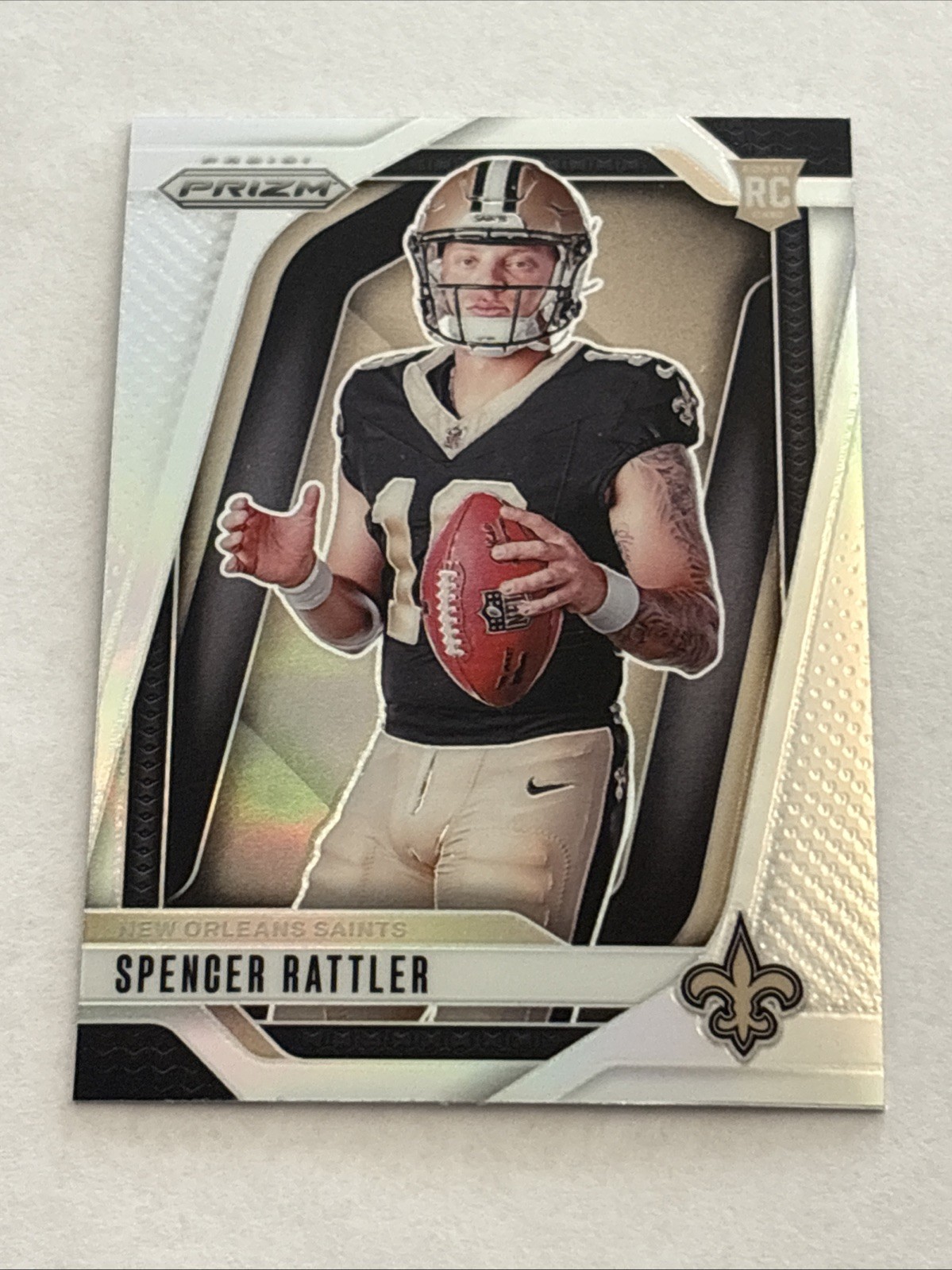 2024 Panini Prizm Rookie Variation Spencer Rattler Silver Prizm #37 (RC) Saints