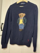 Polo Ralph Lauren 1997 Vintage Plush Teddy Bear Classic Sweater Size Large